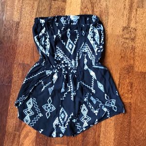 Billabong Aztec black and white print Romper